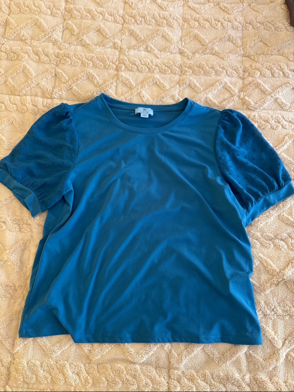 CeCe Size Large Blue Dressy Blouse